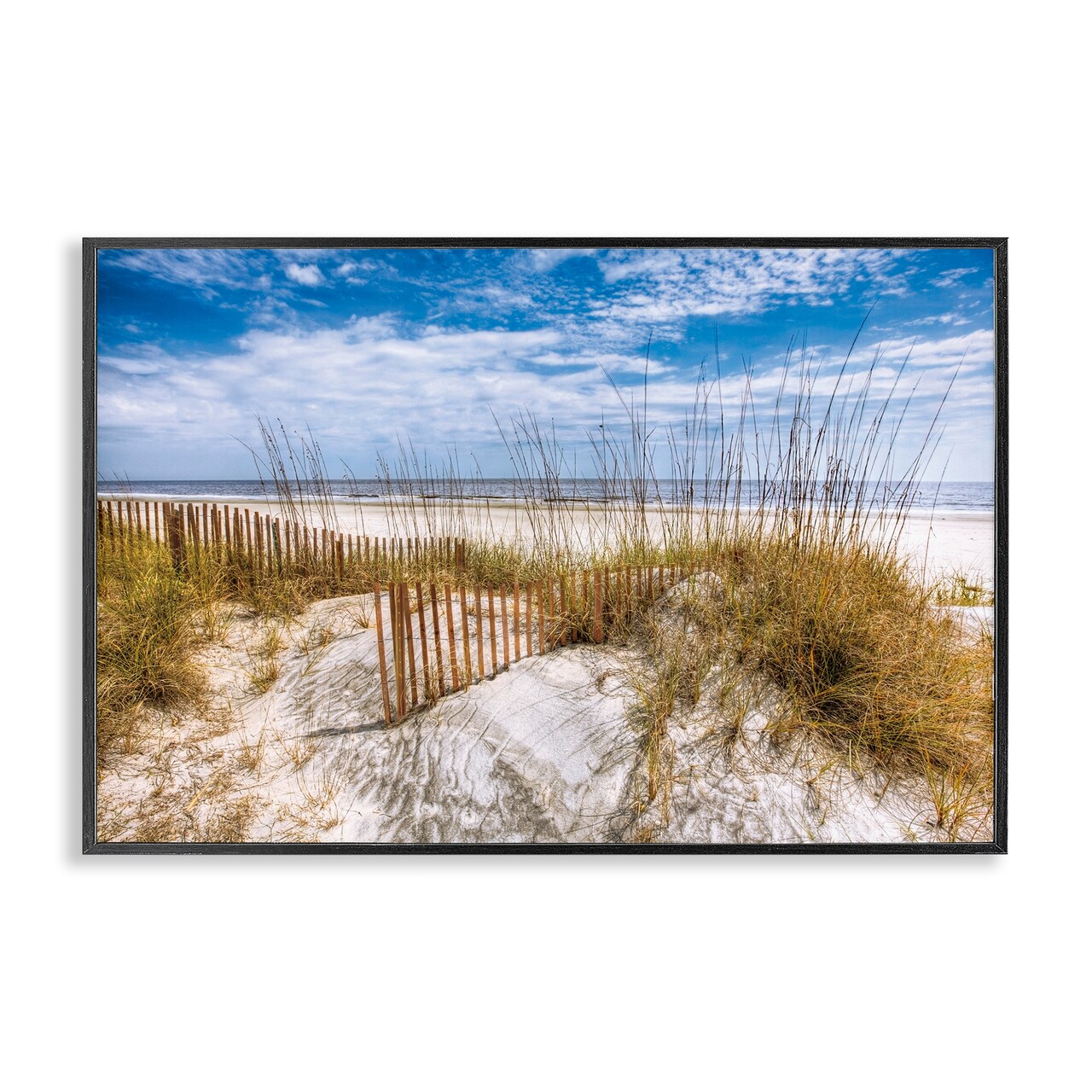 Stupell Industries The Dunes Summer Beach Day Framed Giclee, design by Celebrate Life Gallery